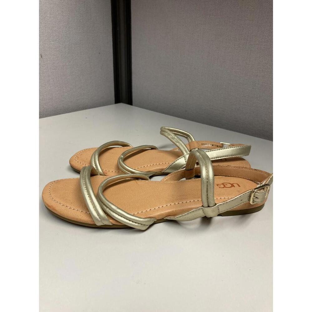 UGG Women's Gold Leather Strappy Sandal Size 7 New